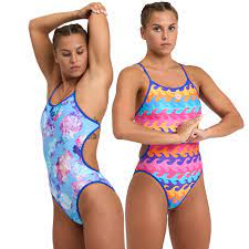 Arena Swim Challenge Back Reversible Neon Blue Multi