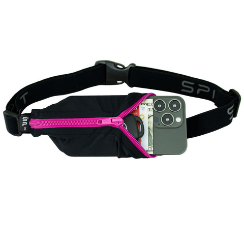 The Spibelt (The Original Running Belt) - Black With Pink Zipper