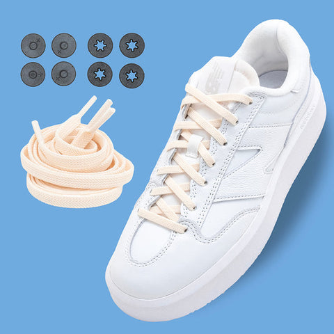 Lock Laces - Flat Cream