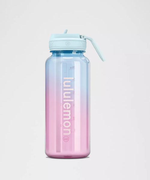 lululemon Back to Life Clear Bottle 32oz Straw Lid