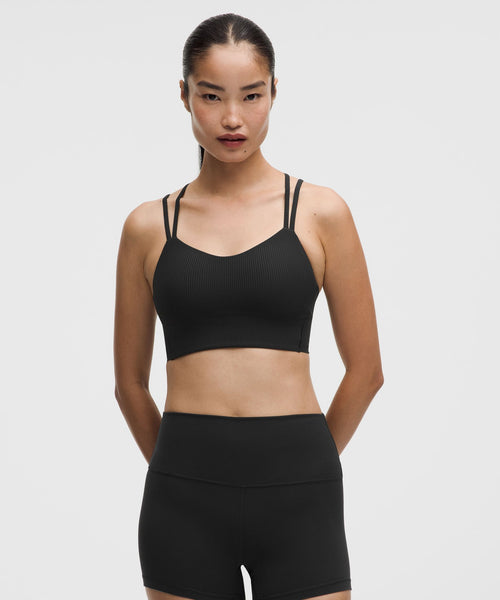 Lululemon Like A Cloud Ribbed Longline Bra B/C Cup - Black
