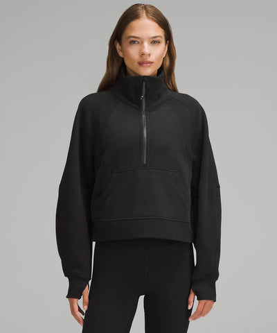 lululemon  Scuba Oversized Funnel-Neck Half Zip - Black