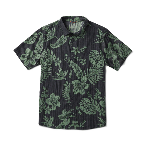 Roark Bless Up Black Green Print Shirt