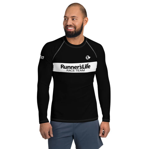 Men's Long Sleeve Shirt - Runner's Life Black