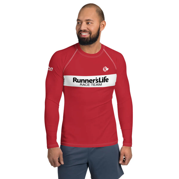 Men's Long Sleeve Shirt - Runner's Life Red